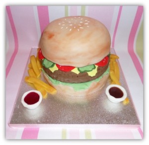 Burger birthday cake