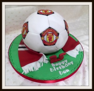 Manchester United football birthday cake