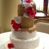 4 tier sequin wedding cake