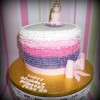 Ombre ruffle birthday cake