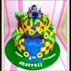 2 tier sonic birthday cake