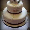 Owl 2 tier wedding cake