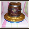 Beer barrel birthday cake