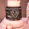 three tier chalkboard wedding cake