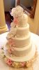 4 tier flower cascade wedding cake