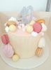 macaroon sweets drip birthday cake