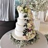 4 tier flowers wedding cake
