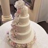4 tier just roses wedding cake