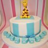 Giraffe christening cake