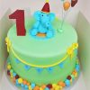 elephant first birthday cake