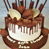 chocolate birthday drip cake