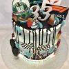 formula 1 birthday drip cake