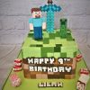 Minecraft birthday cake