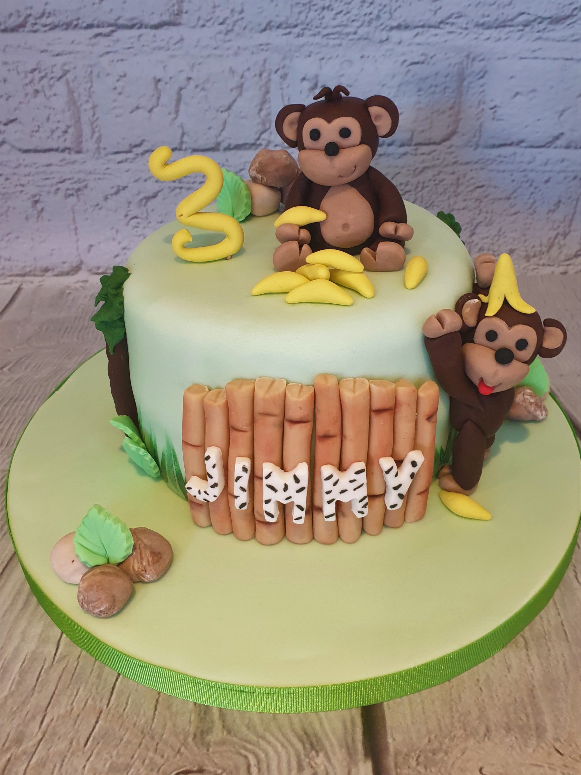 Third jungle birthday cake