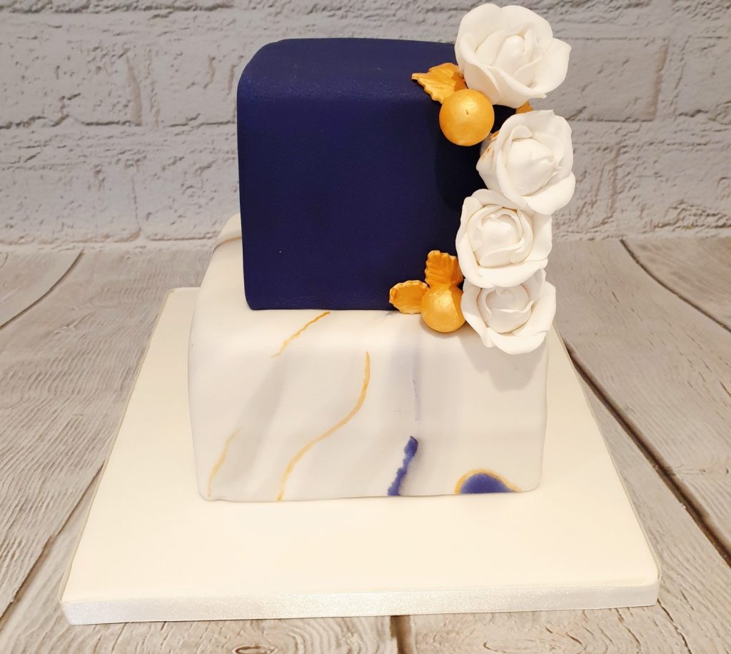2 Tier Marble Wedding Cake 1024x916 