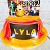 sing 2 themed birthday cake