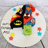 superhero birthday cake